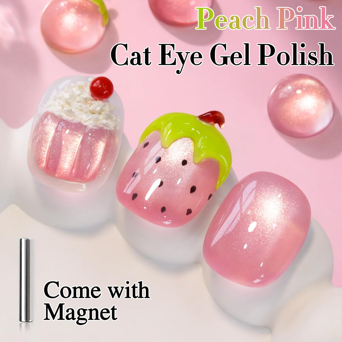 Double Rhythm magnet effect close-up stripe illustrating precise cat-eye shimmer benefit