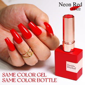Double Rhythm close-up glossy finish reflecting high shine and long-lasting look