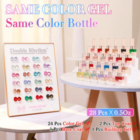 Double Rhythm top view array of 24 color gels illustrating variety for creative looks