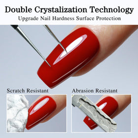 Double Rhythm cured nail shine illustrating long-lasting glossy protection