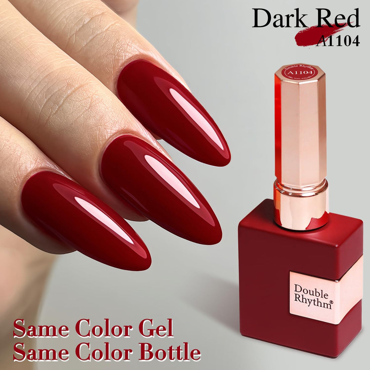 Double Rhythm 15ml bottle next to coin showing compact salon-sized volume
