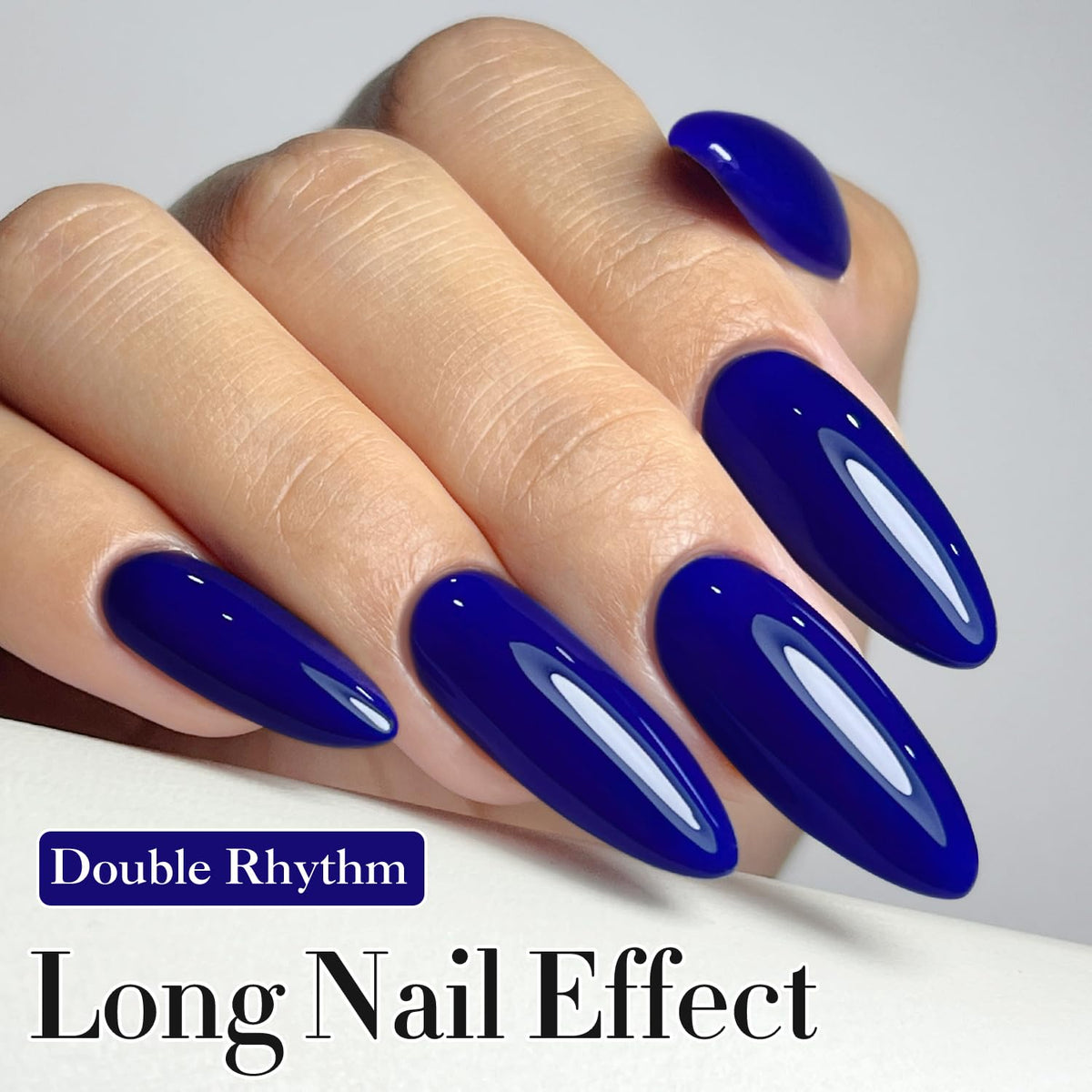 Double Rhythm close-up polish stroke showing opacity and consistent coverage benefit
