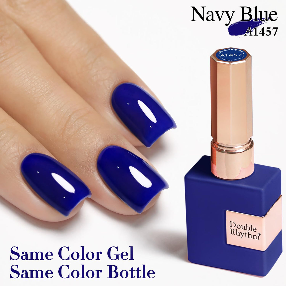 Double Rhythm nails before and after showing long-lasting wear and salon result benefit