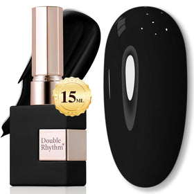 Double Rhythm front bottle view showing black A1015 and portable 15ml size benefit