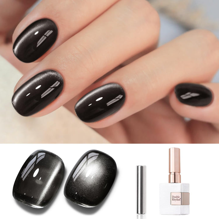 Double Rhythm front bottle MC1115 showing jelly black holographic shimmer for bold looks