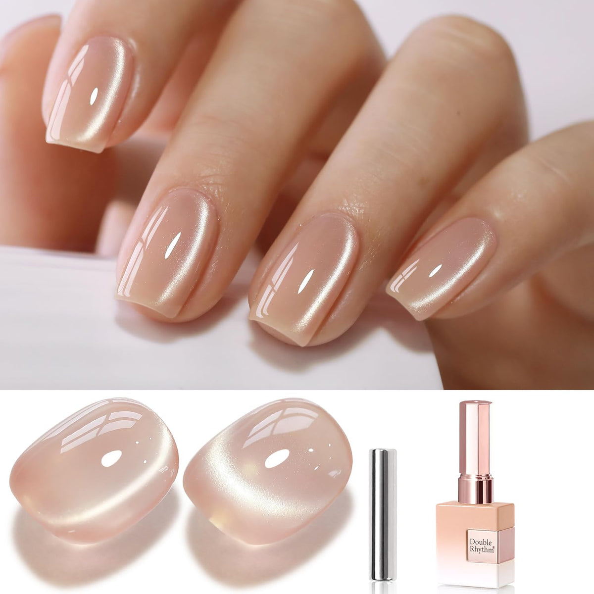 Double Rhythm front bottle Nude-MC1167 shows compact 15ml size and color depth benefit