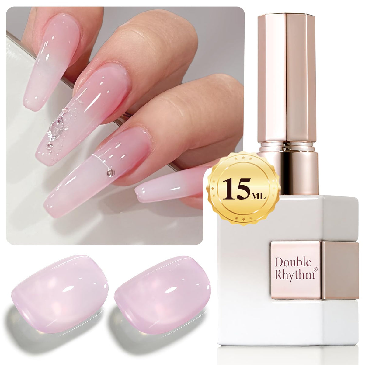 Double Rhythm front bottle showing label and 15ml size, clear product benefit