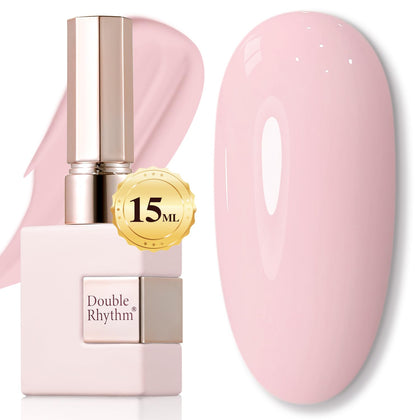 Double Rhythm bottle front view showing baby pink color and clear labeling for quick choice