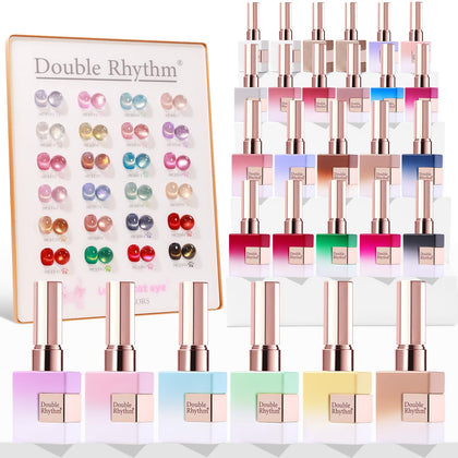 Double Rhythm front packaging showing full 28-piece kit and color selection benefit