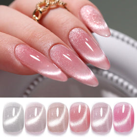 Double Rhythm front packaging showing six magnetic shimmer gel polishes