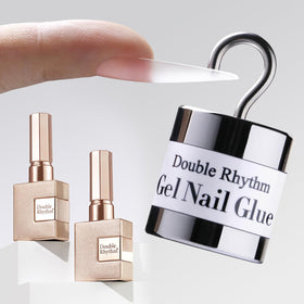 Double Rhythm front packaging showing two clear gel bottles and benefits