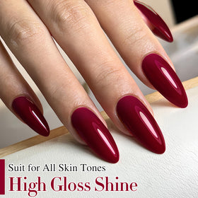 Double Rhythm gel cured shine on nails highlighting high-gloss finish and salon-level effect