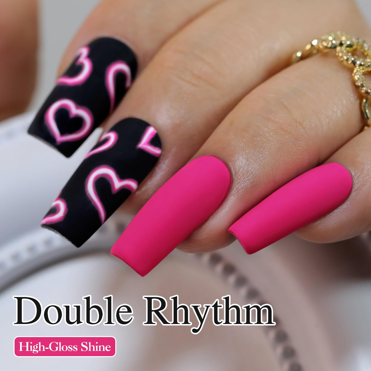 Double Rhythm brush stroke on palette showing smooth application benefit