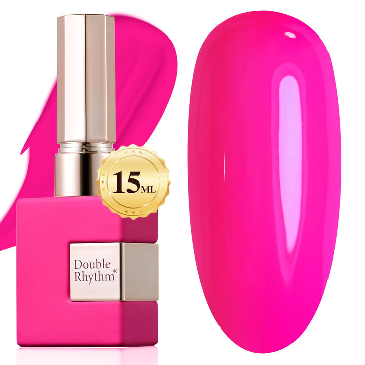 Double Rhythm bottle front view showing hot pink shade and easy identification