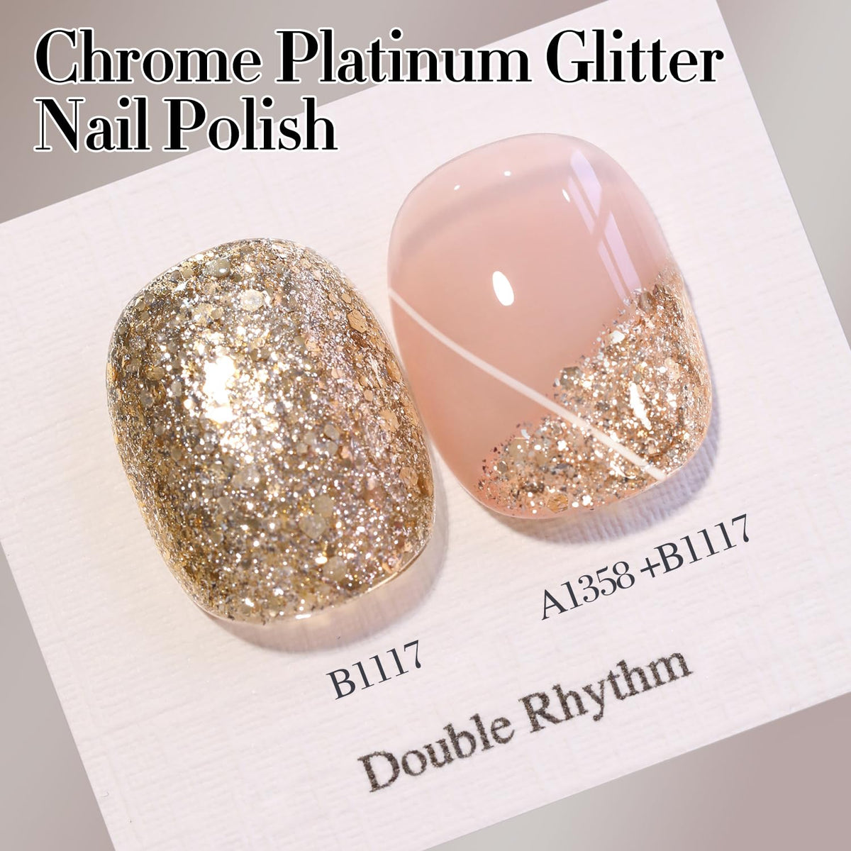 Double Rhythm gel polish curing under LED lamp for quick high-gloss finish