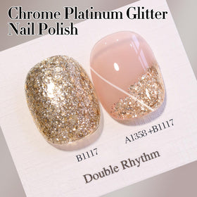 Double Rhythm gel polish curing under LED lamp for quick high-gloss finish