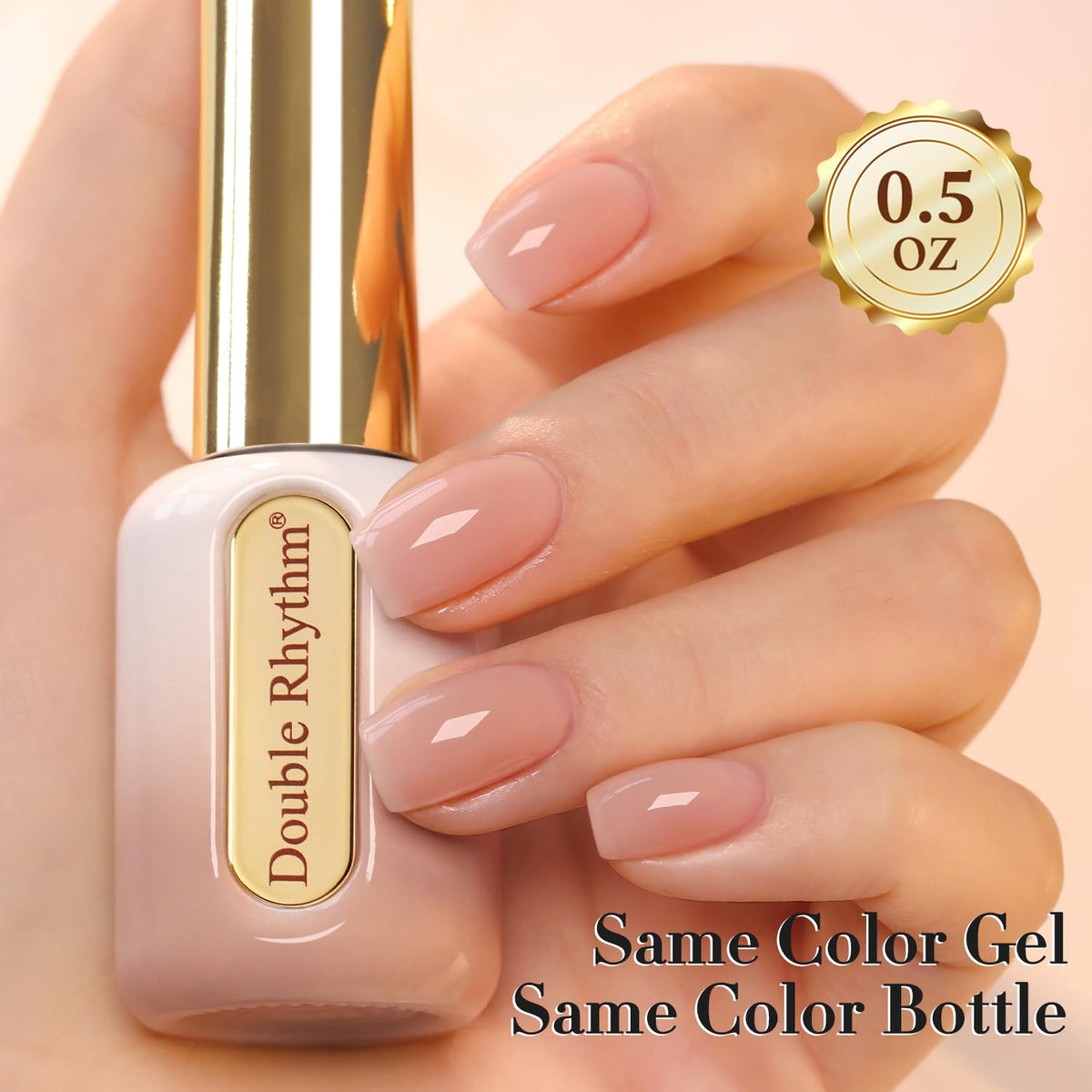 Double Rhythm polish under light reflection displaying high gloss shine and salon finish