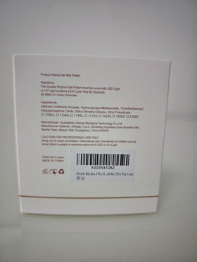 Double Rhythm label ingredients close-up showing toxin-free formulation benefit