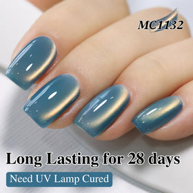 Double Rhythm lifestyle hands at cafe featuring wearable holographic manicure appeal
