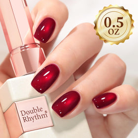 Double Rhythm hands in warm light showcasing wearable, eye-catching nails