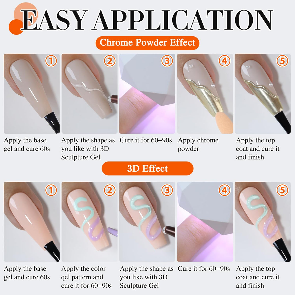 Double Rhythm finished nail set lifestyle shot highlighting decorative results