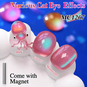 Double Rhythm magnetic stripe close-up showing cat-eye effect benefit