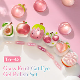Double Rhythm magnet pulling shimmer into a cat eye on a nail swatch for dimensional effect