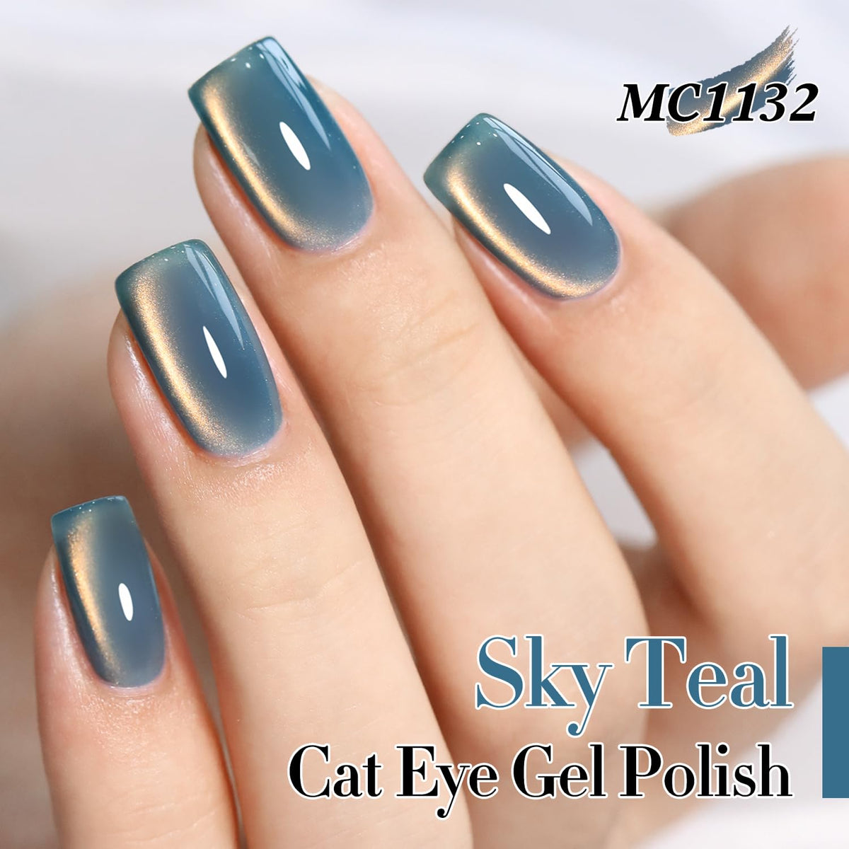 Double Rhythm magnet effect on nail showing defined cat-eye line and eye-catching depth