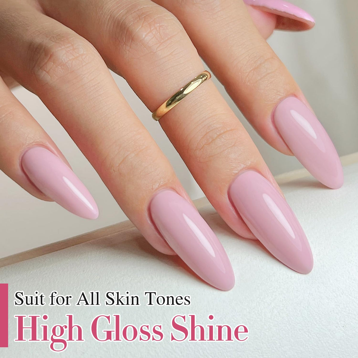 Double Rhythm manicure in salon scene showing professional glossy results