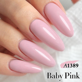 Double Rhythm nail swatch on hand demonstrating natural-looking manicure durability