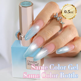Double Rhythm nail swatch fan demonstrating color range and versatility