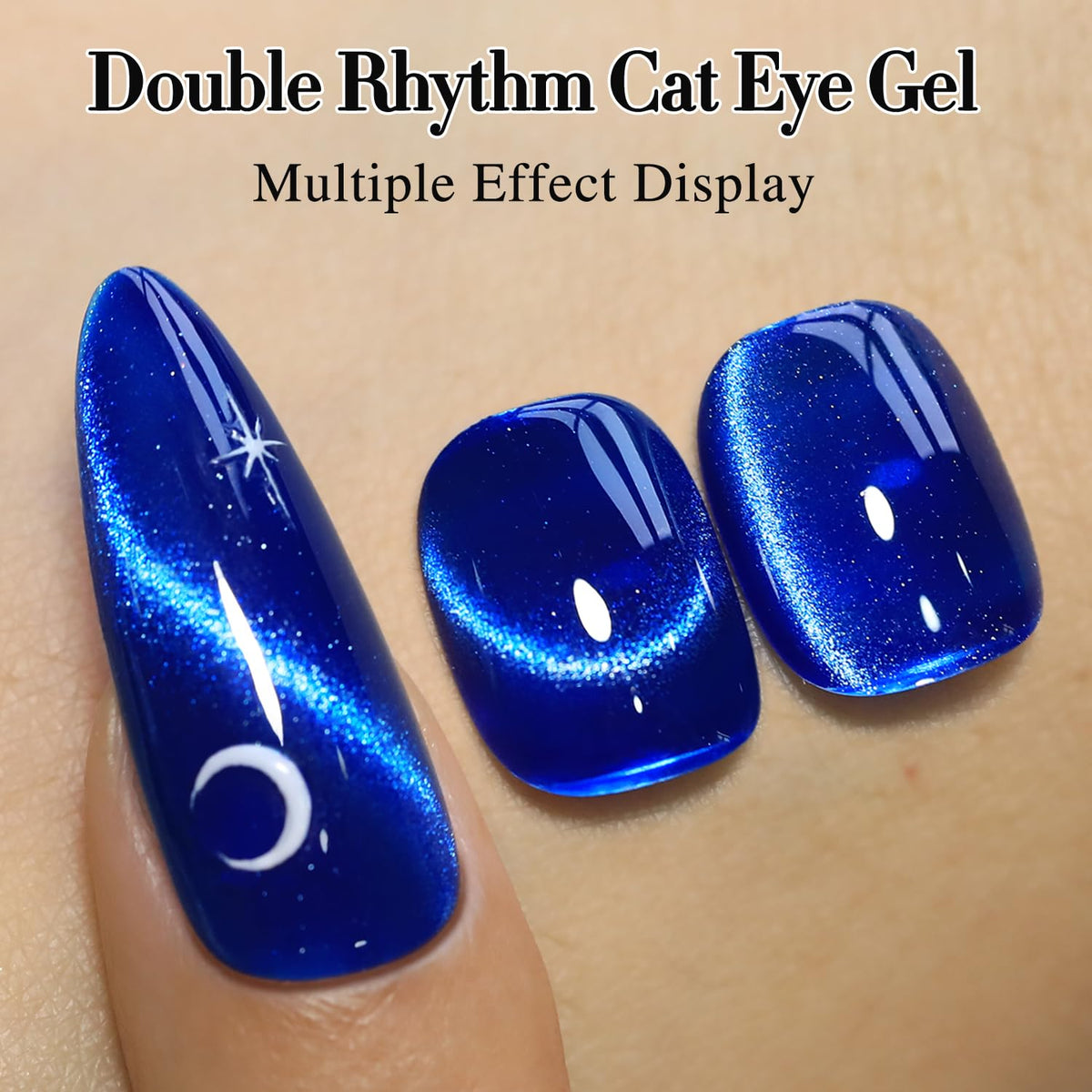 Double Rhythm nail swatch wheel displaying holographic cat-eye colors and variety