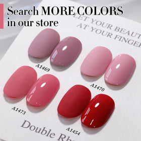Double Rhythm nails being cured in salon lamp for durable, salon-quality result