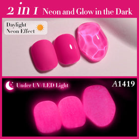 Double Rhythm brush stroke of neon hot pink showing smooth coverage and pigment benefit