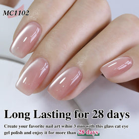Double Rhythm swatch on pale base showing soft luminous glow benefit