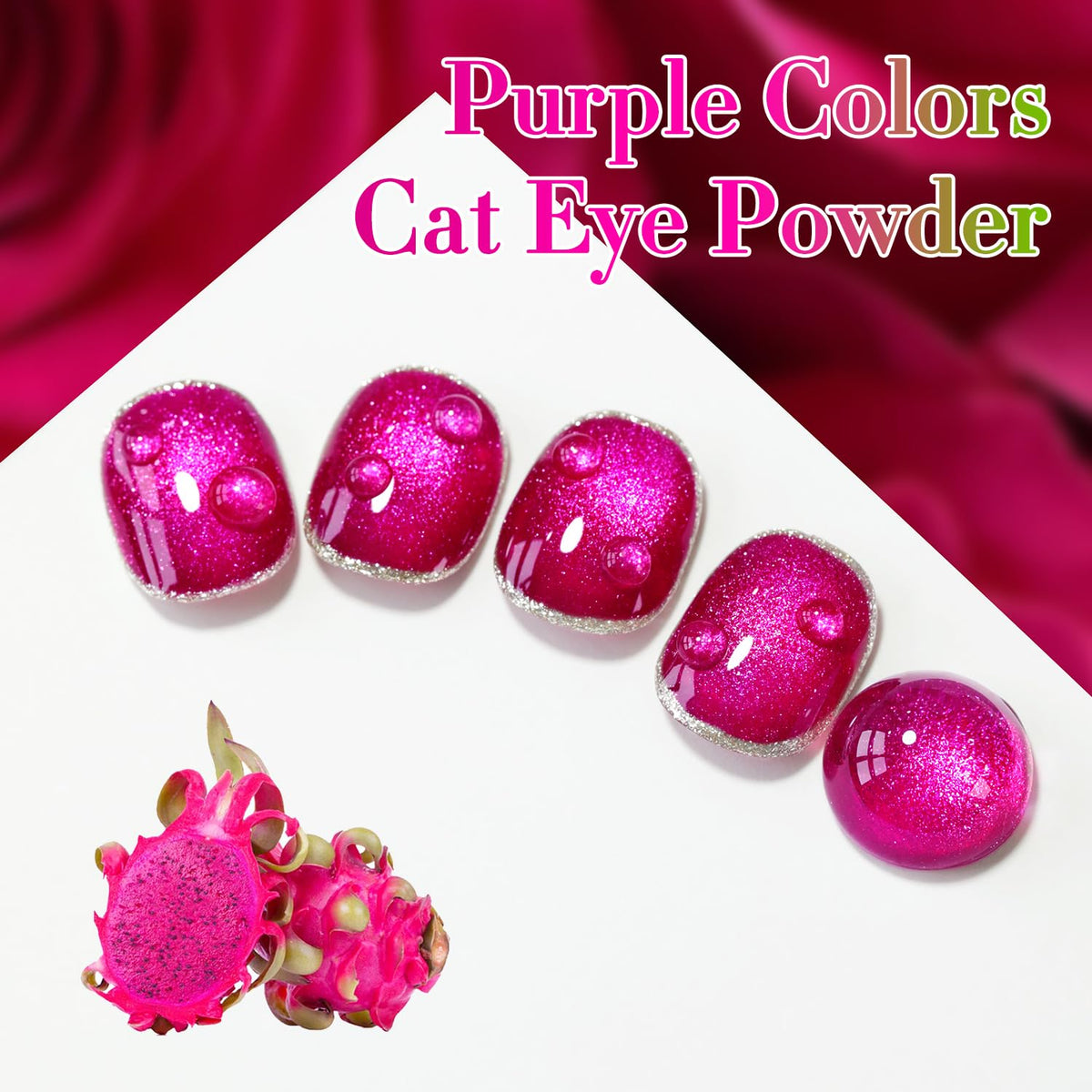 Double Rhythm brush stroke of Pitaya Purple displaying smooth application and shimmer