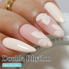 Double Rhythm brush stroke showing smooth texture and even coverage benefit