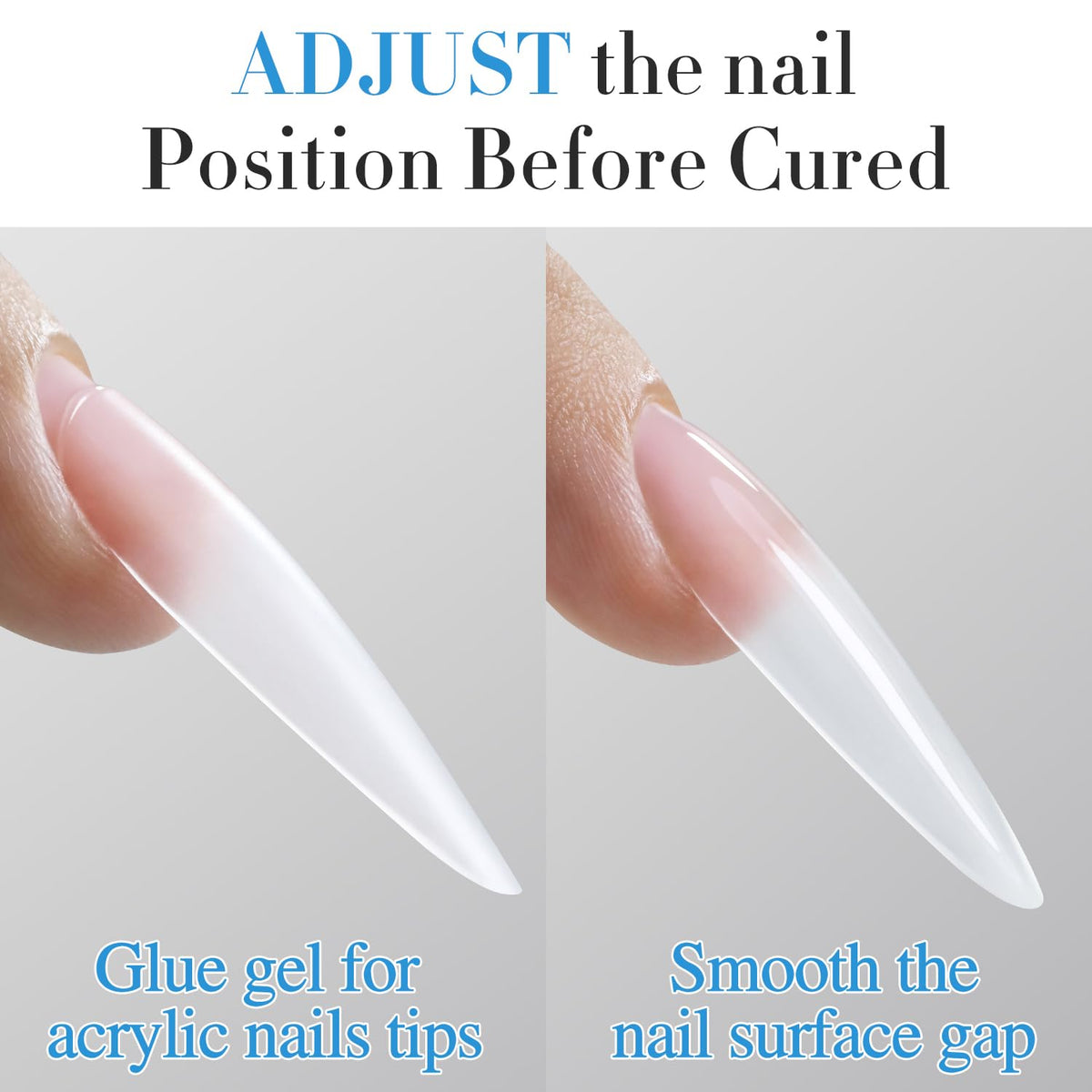 Double Rhythm using gel to affix rhinestones for durable nail art