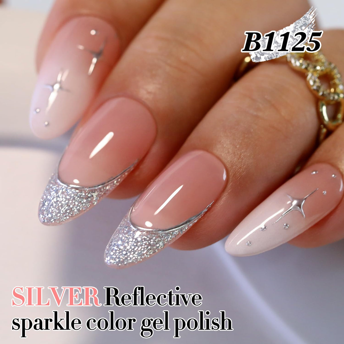 Double Rhythm close-up texture of glitter particles showing dense sparkle and smooth finish