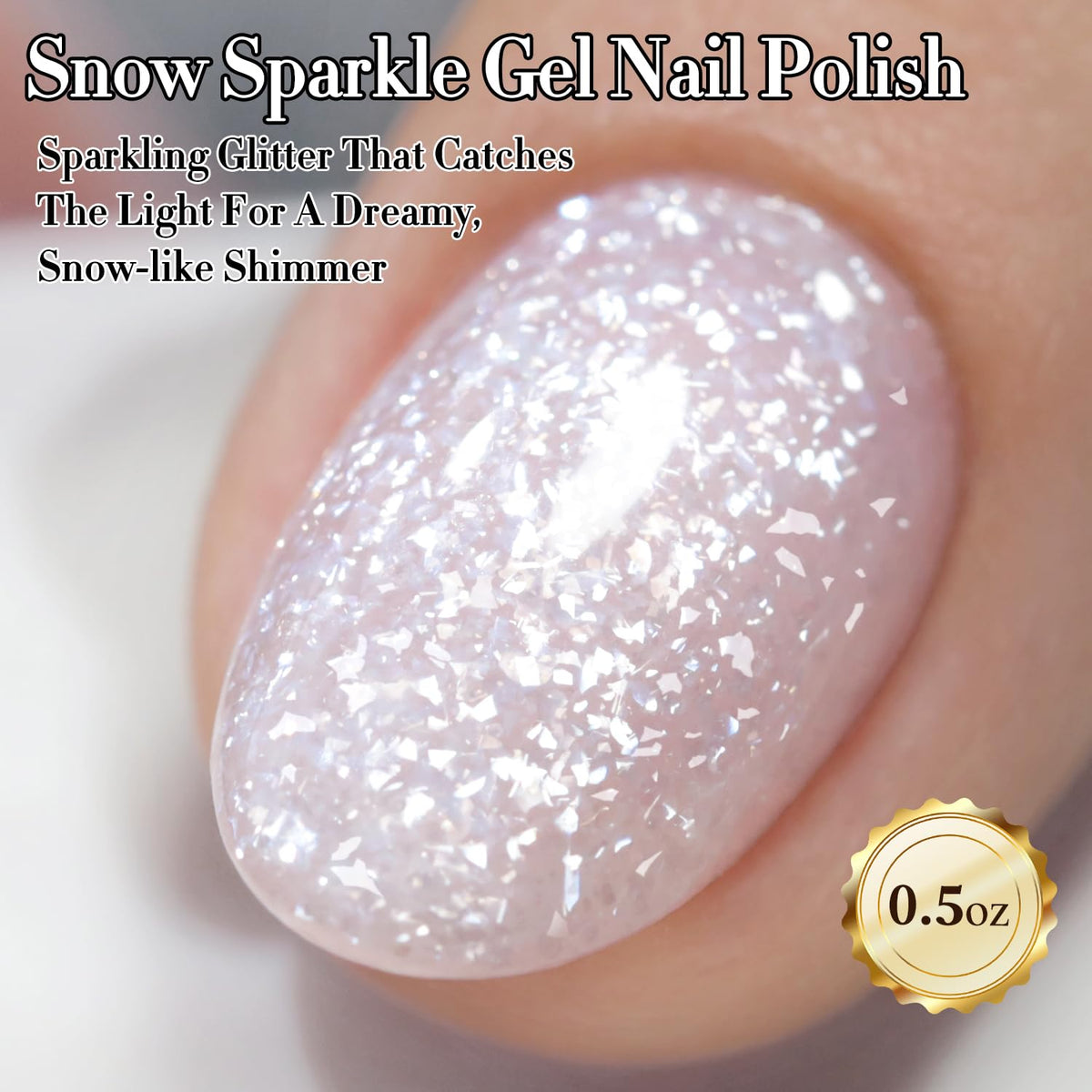 Double Rhythm brush stroke on white surface showing smooth application and even glitter
