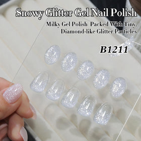 Double Rhythm cured nail photo showing glossy holographic finish and long-lasting shine