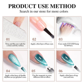 Double Rhythm step-by-step demo nails showing quick DIY results