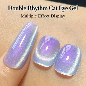 Double Rhythm swatch on fingers showing holographic shimmer benefit
