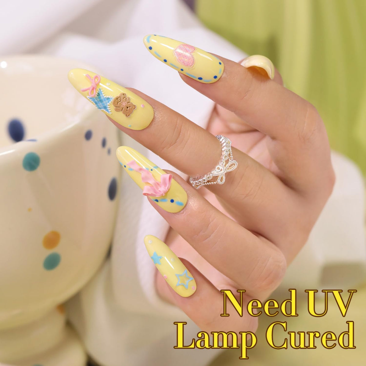Double Rhythm swatches on nail tips showing buildable milky translucence