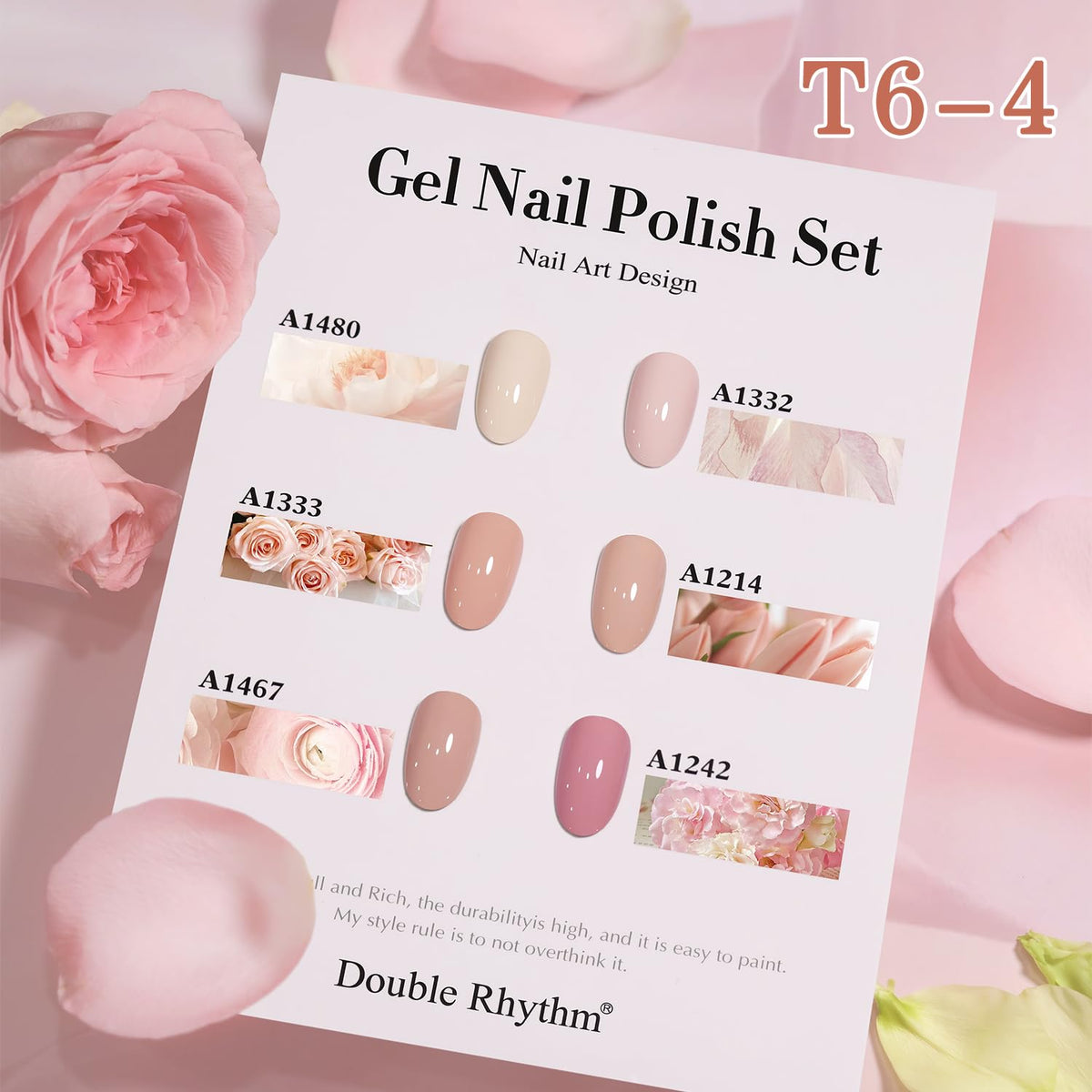 Double Rhythm swatch on nail wheel showing true light beige nude pink finish