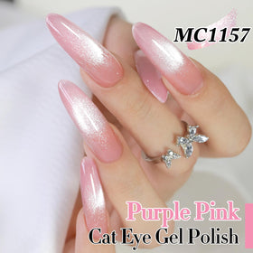 Double Rhythm swatch on nail wheel illustrating purple-pink shimmer for color selection