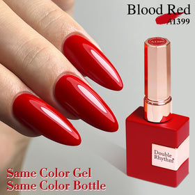 Double Rhythm swatch palette with sheer red gradients, helpful for choosing opacity