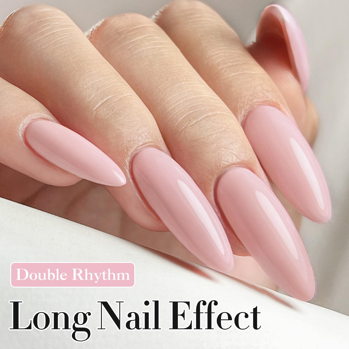 Double Rhythm glossy surface detail highlighting salon-level shine and durable finish