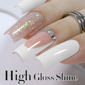 Double Rhythm polish texture close-up demonstrating high-gloss, even surface