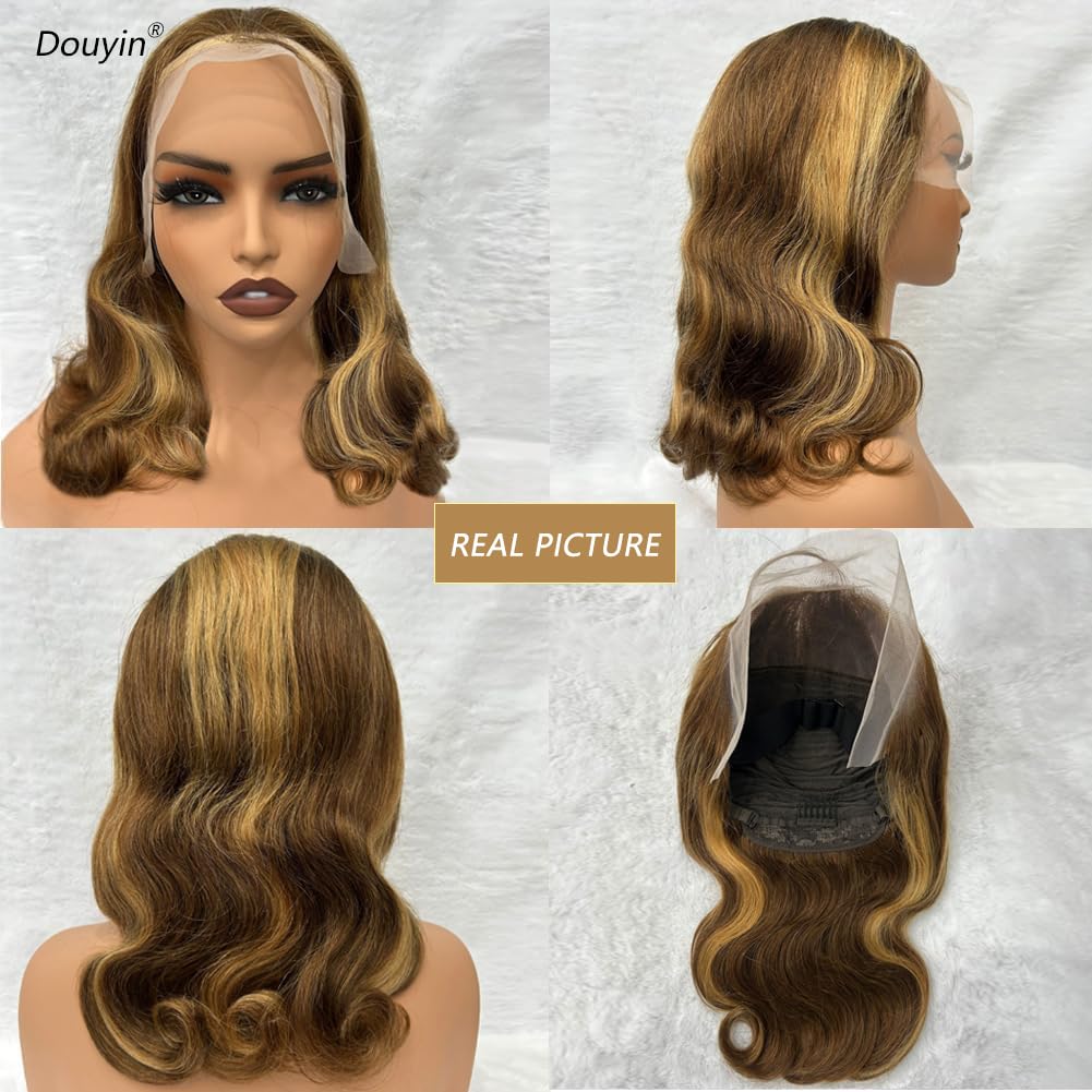 Douyin close-up of body wave texture showing soft shine and bounce